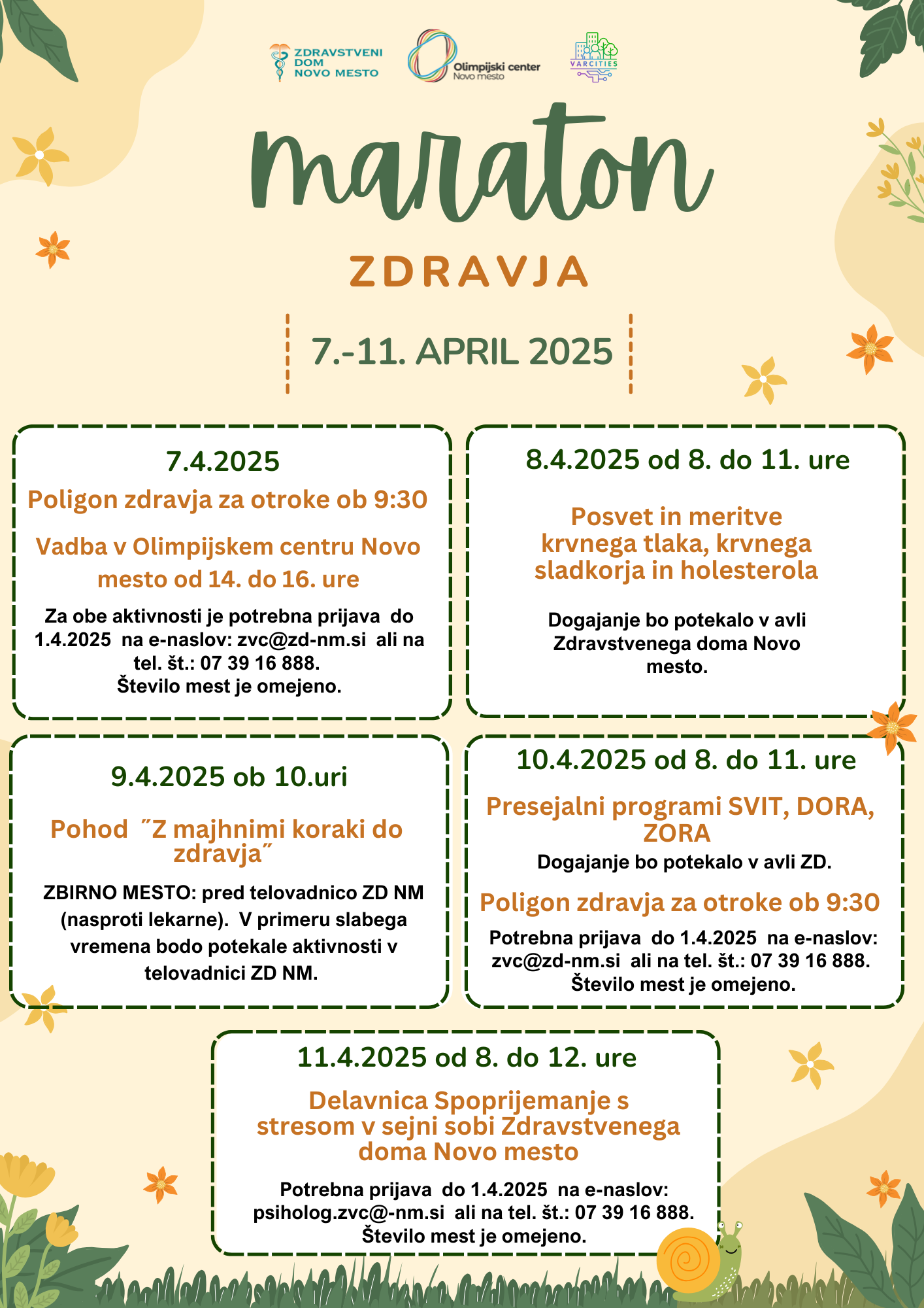 Maraton zdravja 2025- vabilo (plakat)